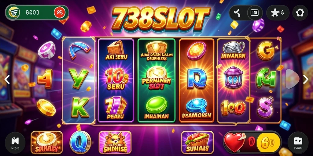 Tampilan gameplay aksi yang mendebarkan di 738SLOT.