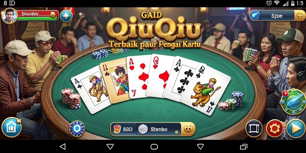 Tampilan menarik gameplay QiuQiu di 8ID saat pemain berkompetisi.
