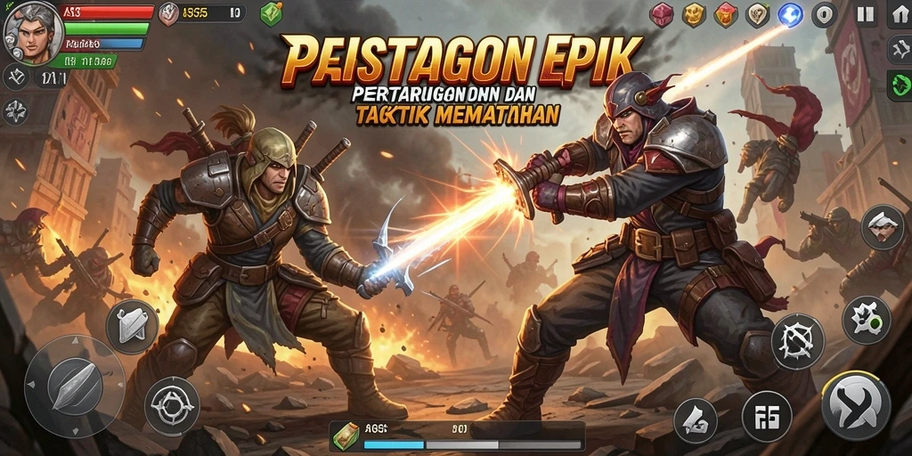 Tangkapan layar gameplay ASG55 menunjukkan pertarungan menarik dan grafis yang menawan.