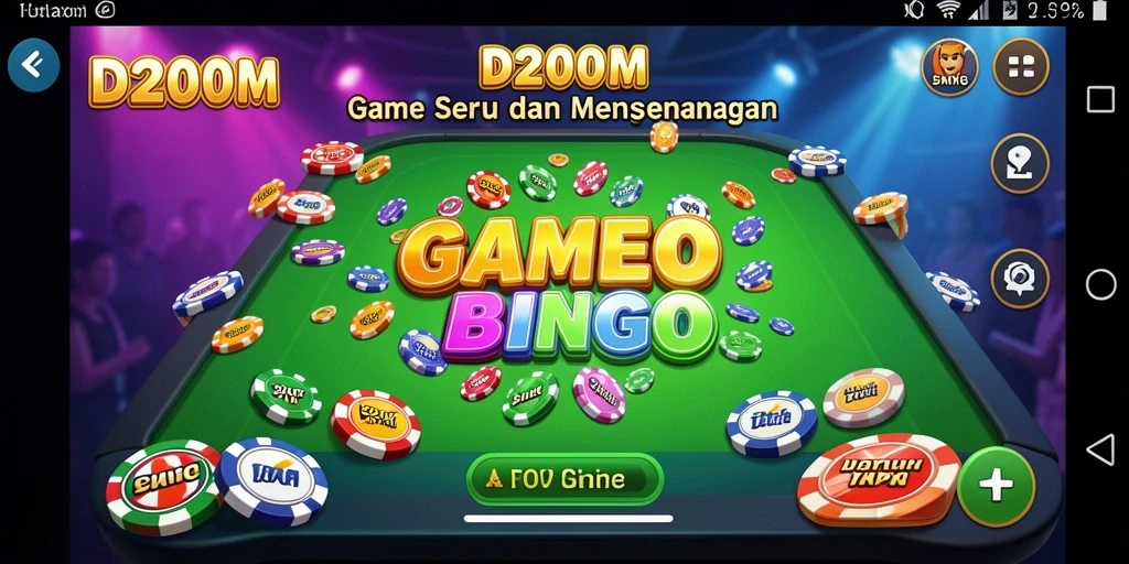 Tampilan gameplay seru dari D200M Bingo.