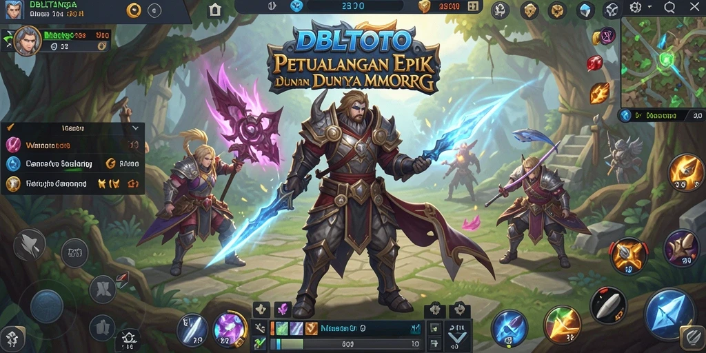 Screenshot utama DBLTOTO menampilkan aksi seru dalam dunia MMORPG.
