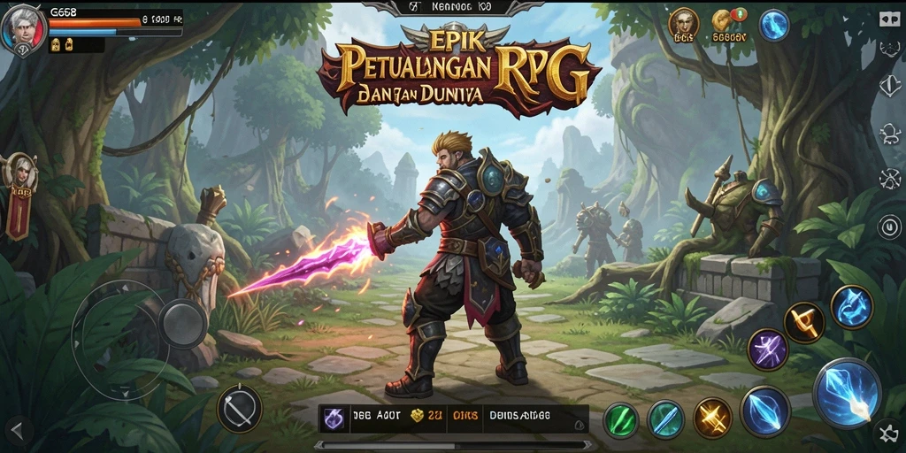Screenshot menampilkan pertempuran epik di dunia RPG G668.