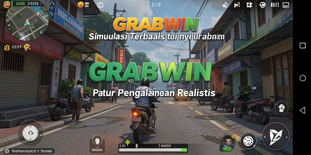 Screenshot gameplay GRABWIN menampilkan aksi dan simulasi mendalam yang mengesankan.
