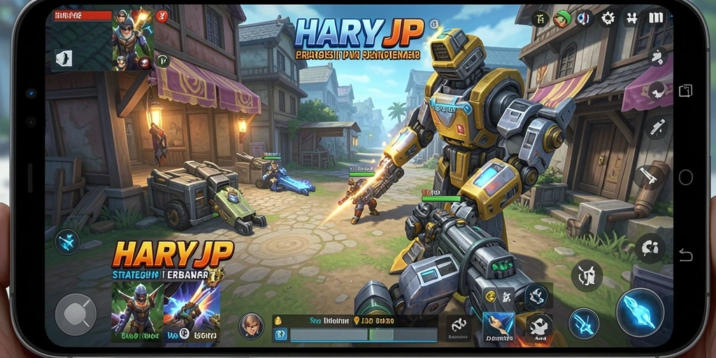Screenshot utama menampilkan aksi gameplay yang mendebarkan dari HARAPJP.