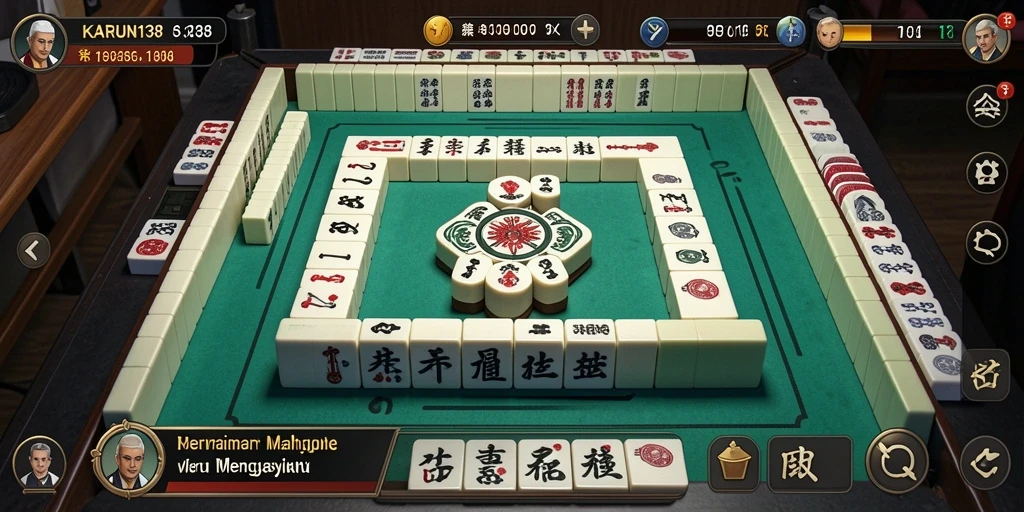 Tampilan gameplay Mahjong yang menarik dan seru dari KARUN138.