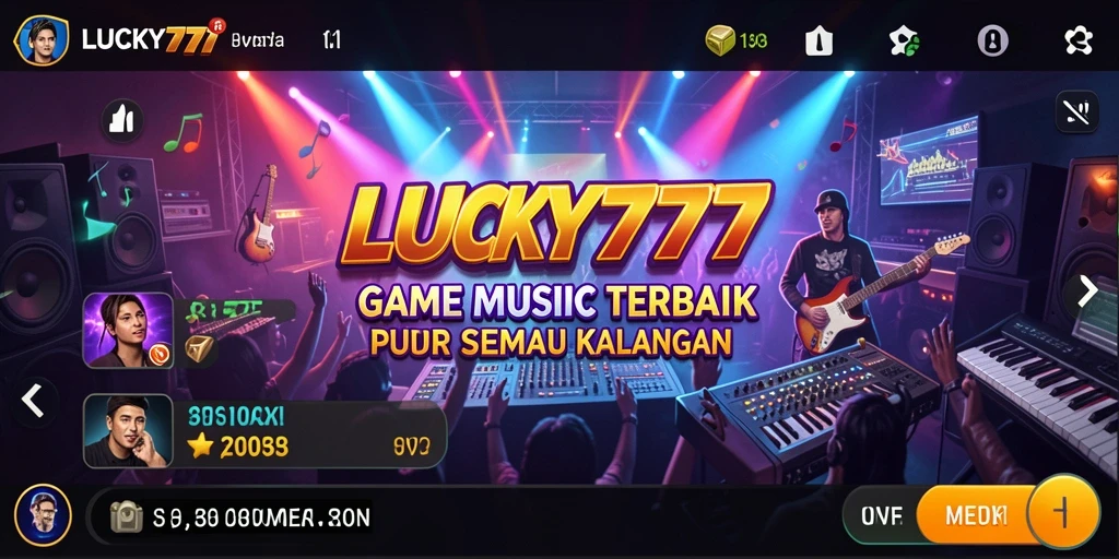Screenshot gameplay LUCKY777 menampilkan pengalaman bermain musik yang seru.