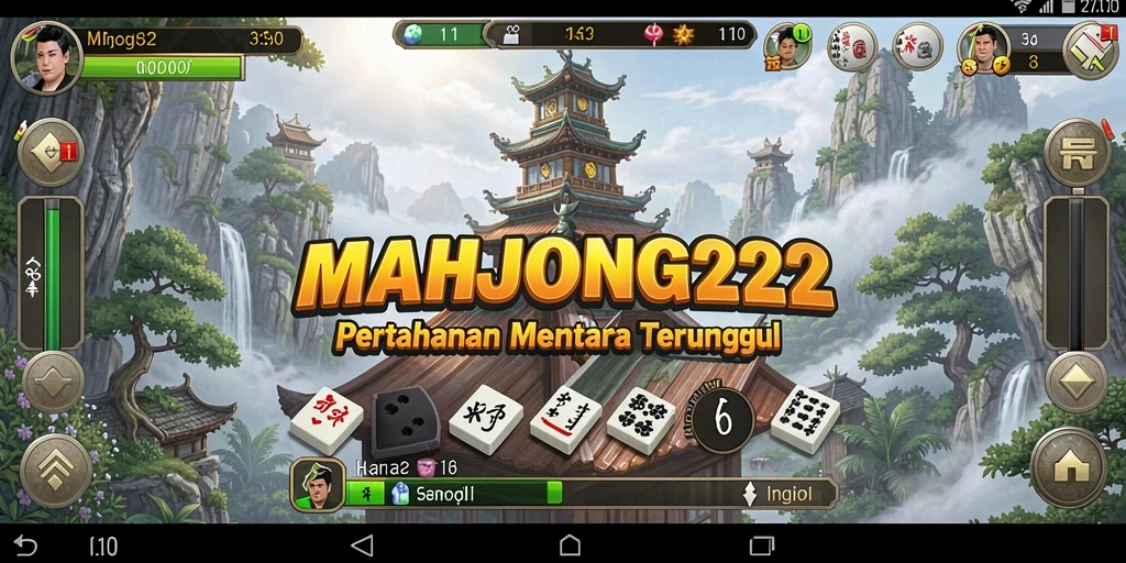 Gameplay MAHJONG222 menampilkan strategi menara yang intens dan seru.