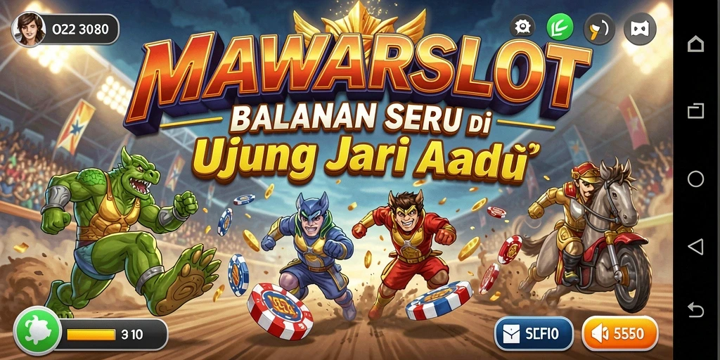 Gameplay seru balapan di MAWARSLOT yang memacu adrenalin.
