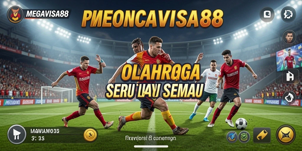 Screenshot menunjukkan aksi seru dalam gameplay olahraga.