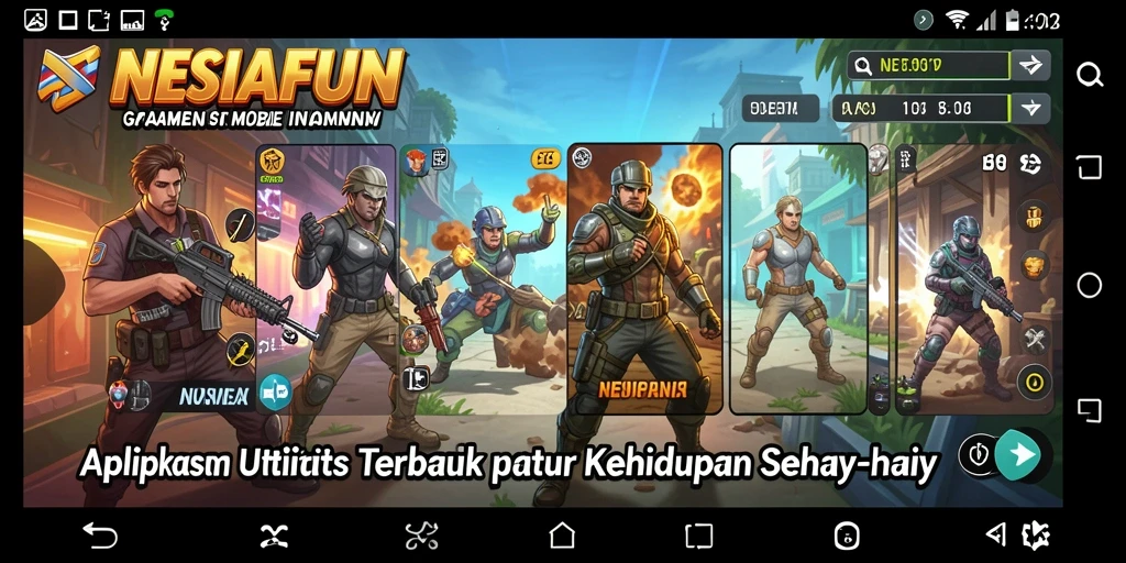 Tampilan antarmuka pengguna NESIAFUN yang menarik dan fungsional.