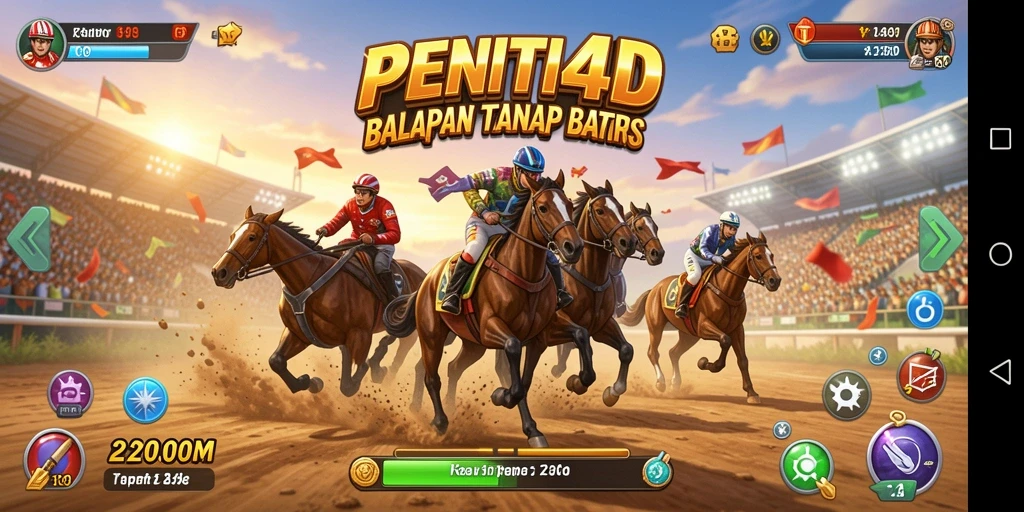 Gameplay seru dan penuh adrenalin dari PENITI4D saat balapan.