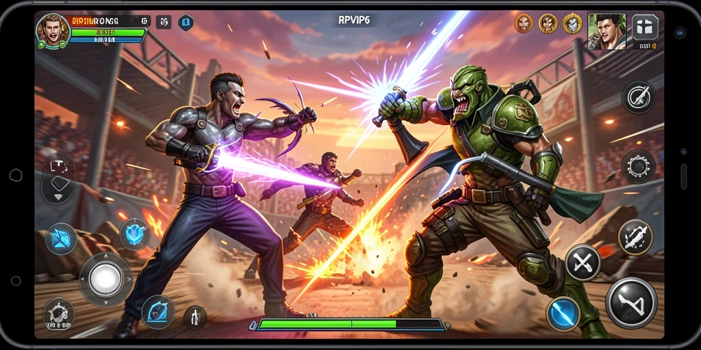 Tampilan gameplay Action yang mendebarkan di RPVIP6.
