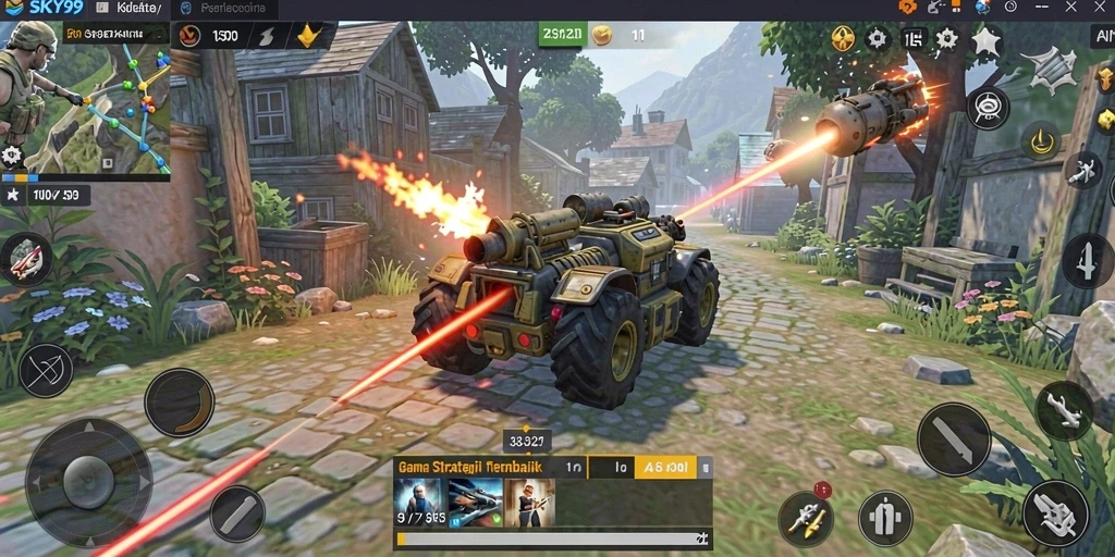 Tampilan gameplay menarik dengan strategi yang mendebarkan.