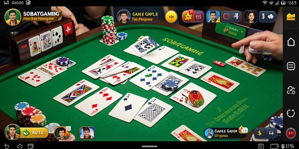 Tampilan gameplay Gaple yang seru dan interaktif di SOBATGAMING.