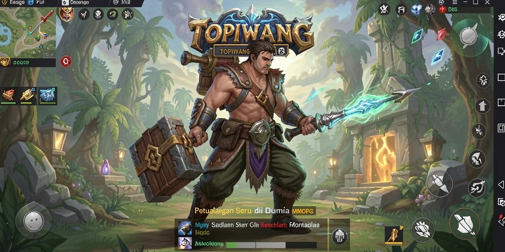 Tampilkan gameplay seru dari TOPIWANGI dalam dunia MMORPG.