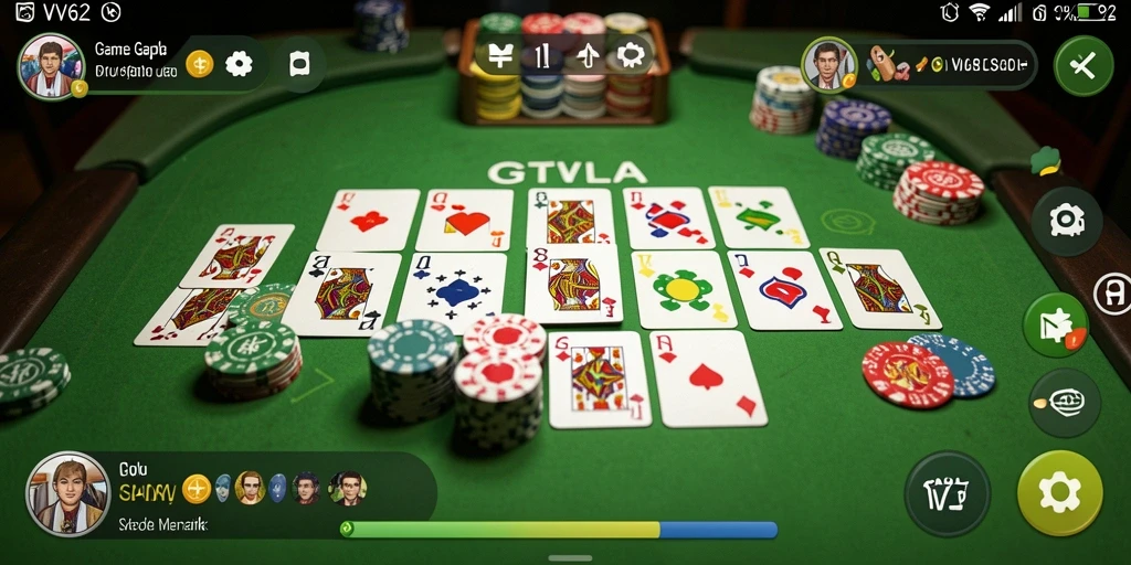 Tampilan gameplay Gaple yang seru dan penuh strategi di VV62.