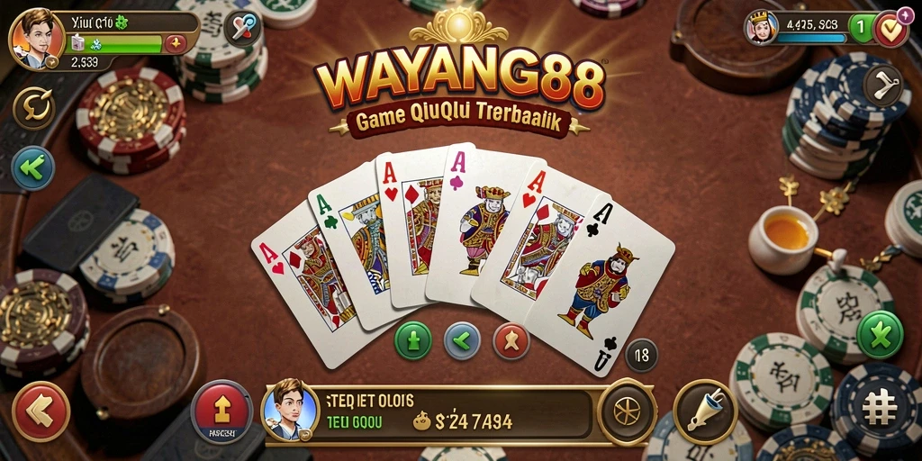 Tampilan utama WAYANG88 dengan serunya gameplay QiuQiu.